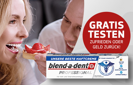 blend-a-dent professional Zahnhaftcreme - GRATIS TESTEN dank GELD-ZURÜCK-AKTION bd01caa3 330f 4b90 9d30 b81e7119f49a