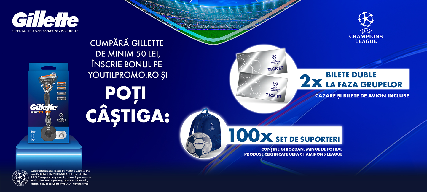 Concurs Gillette la Toate – Înscrie-te până la 31 decembrie 2025